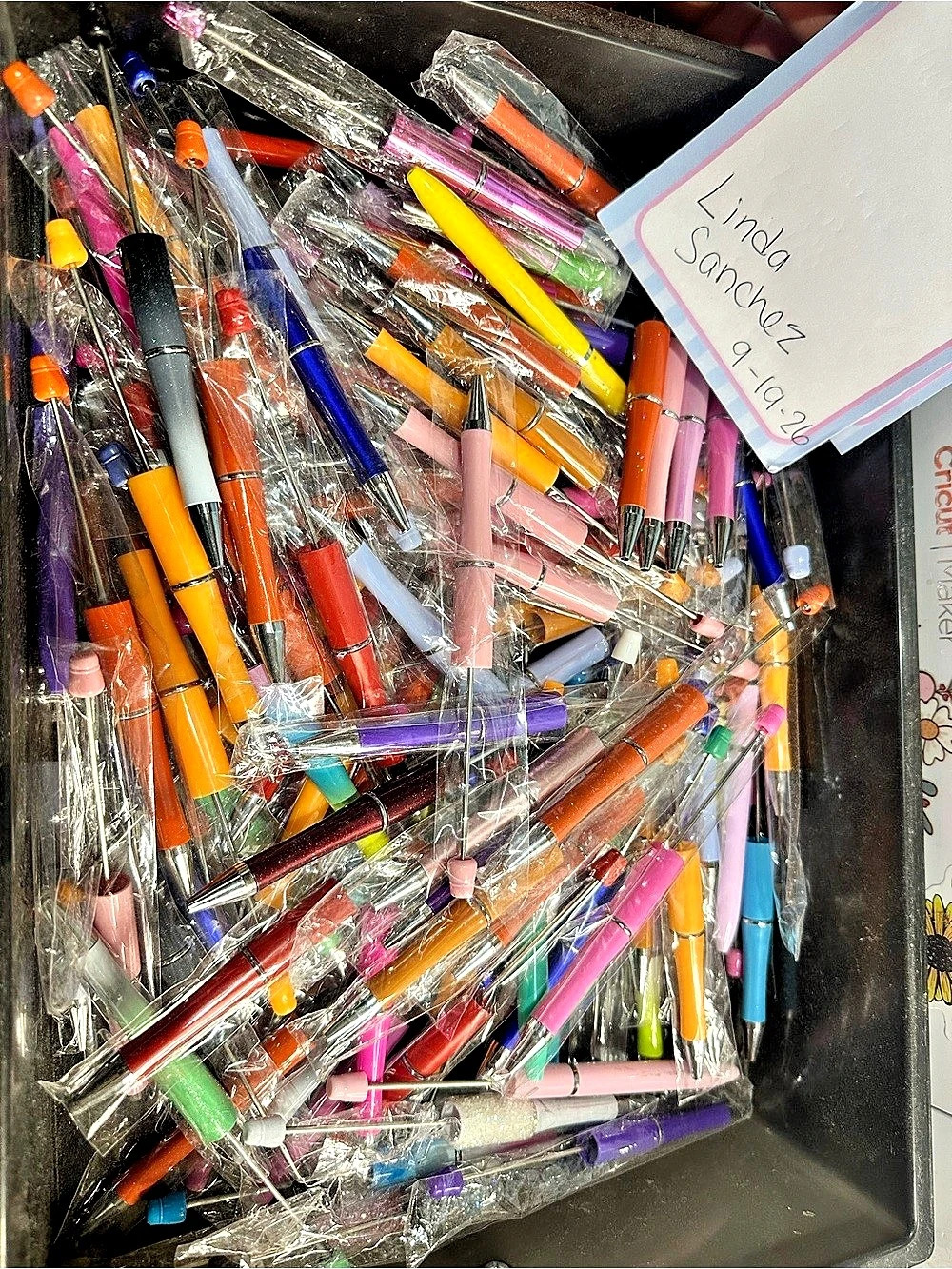 Assorted Multicolor beaded pens